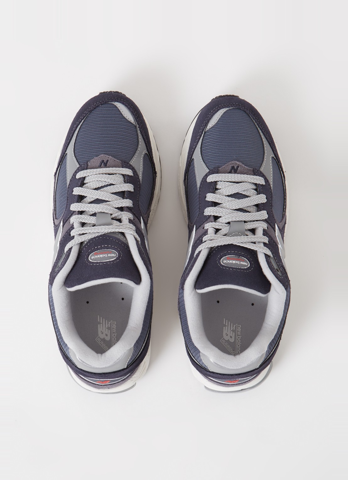 New Balance 2002R sneaker van suède met mesh details  - detail 4 donkerblauw