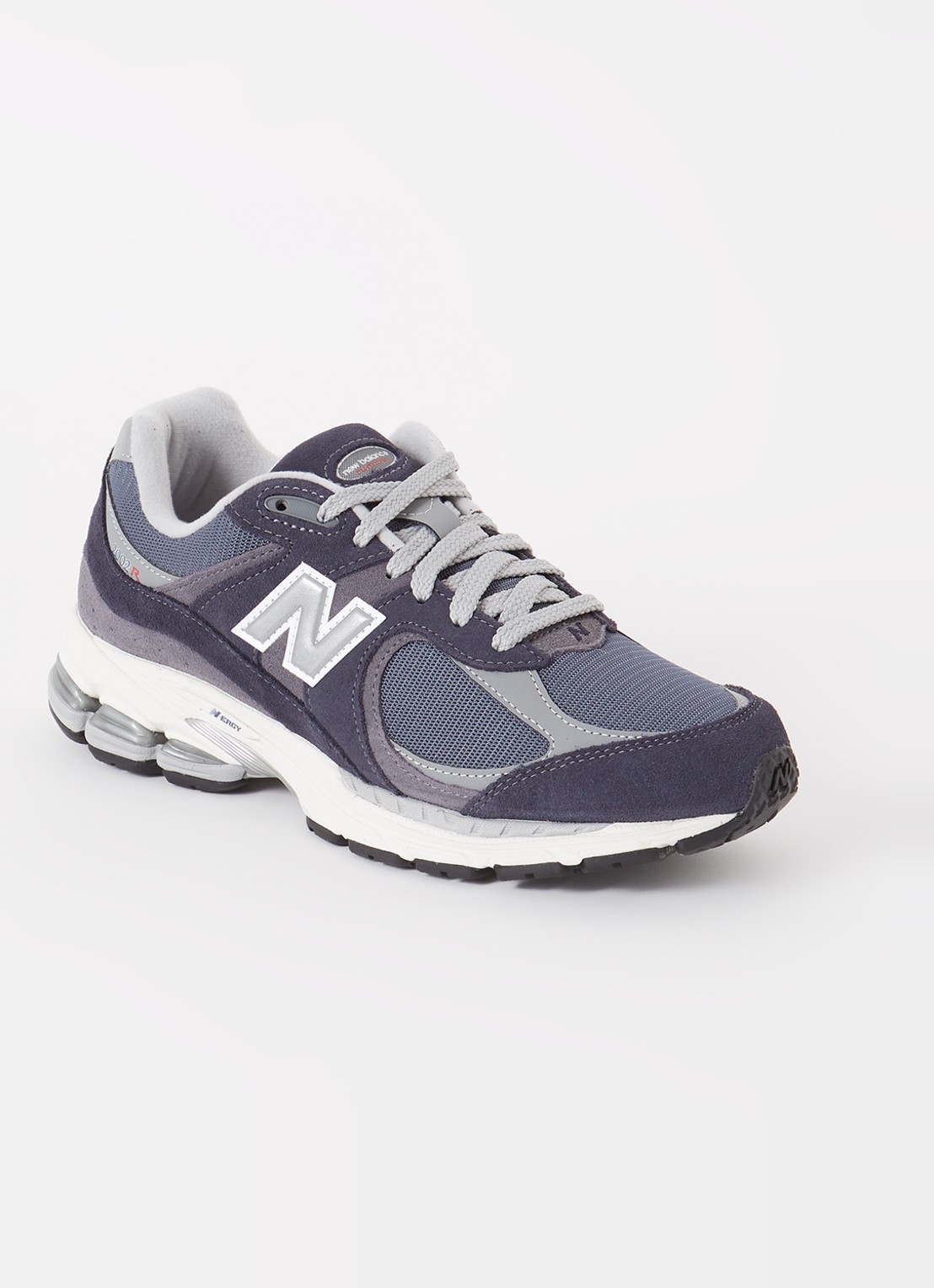New Balance 2002R sneaker van suède met mesh details  - voorkant donkerblauw