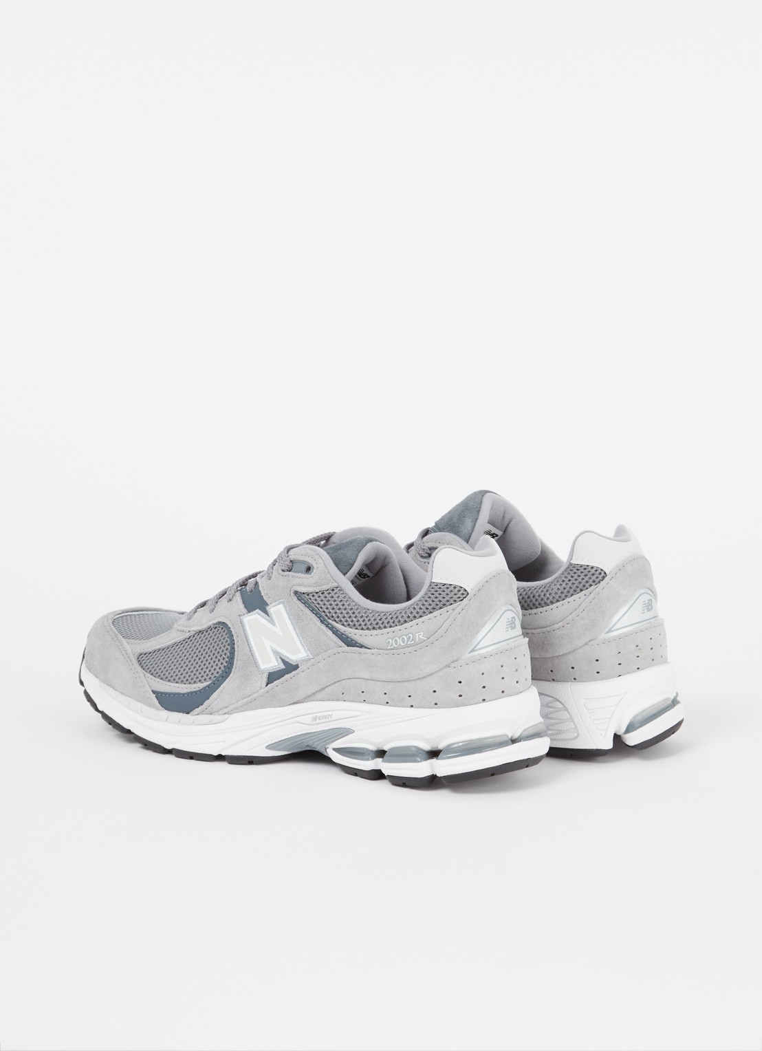 New Balance 2002R sneaker van suède met mesh details  - detail 2 grijs
