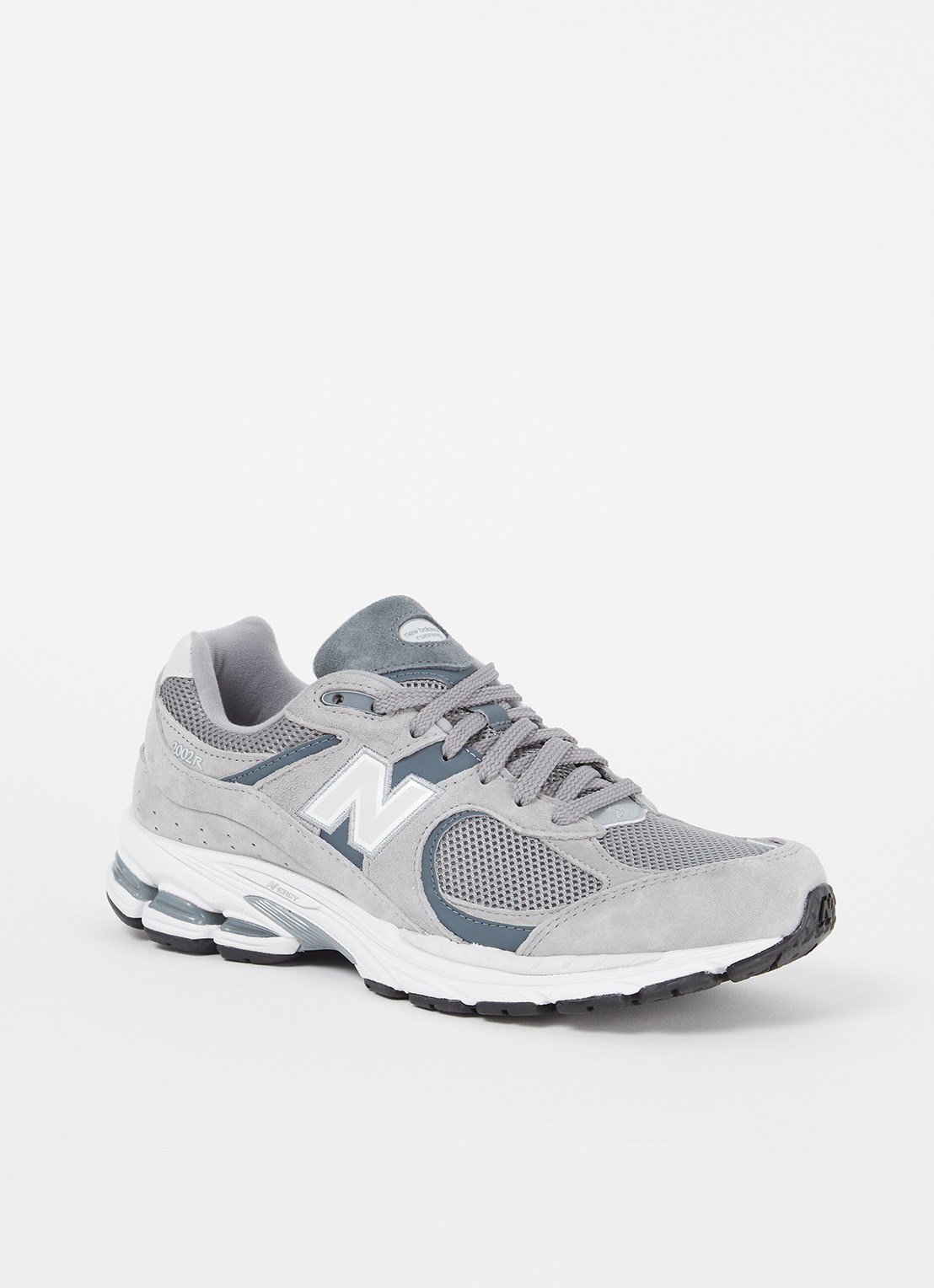 New Balance 2002R sneaker van suède met mesh details  - voorkant 6 grijs