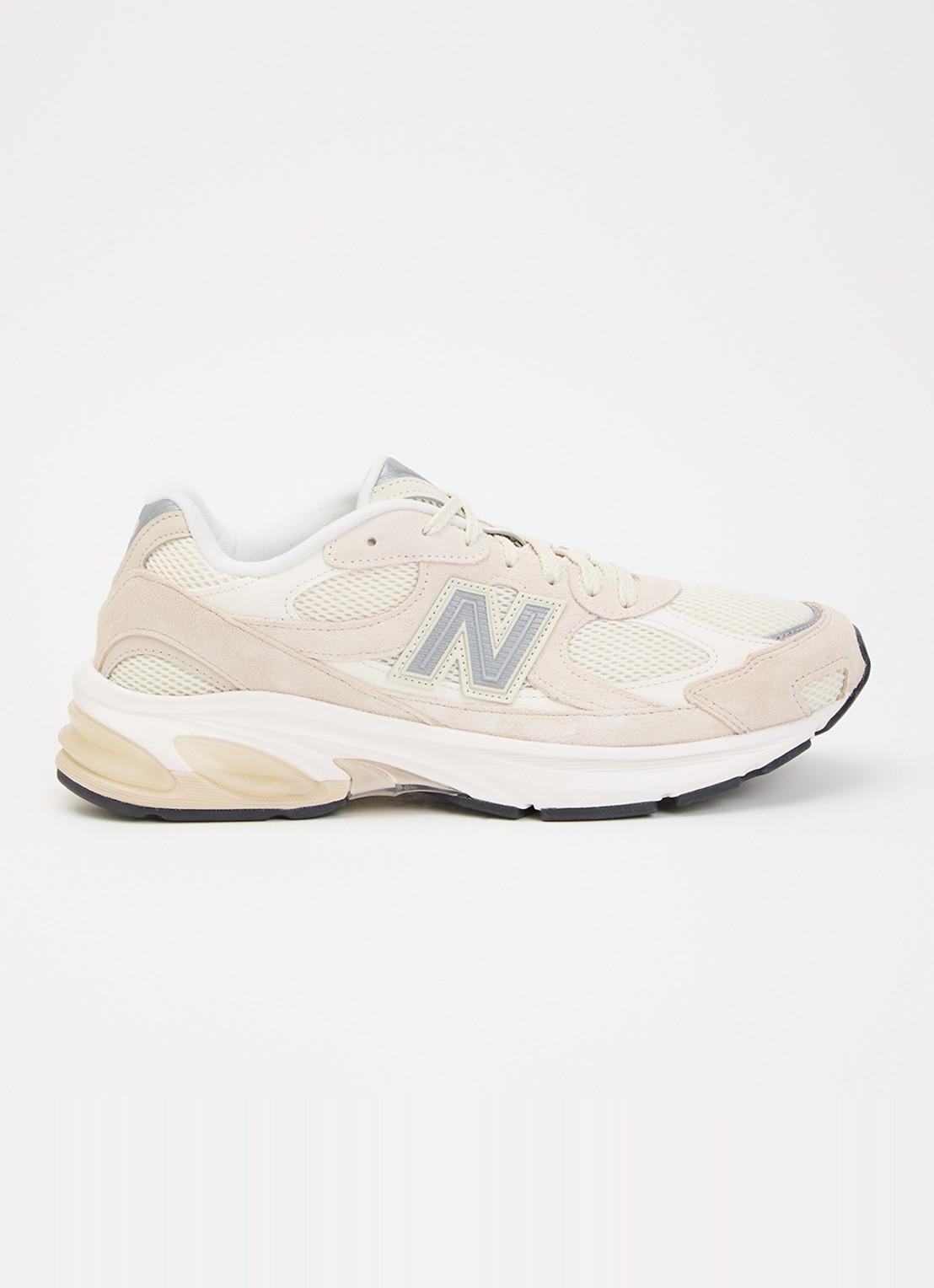 New Balance 2010 sneaker met suède details - voorkant beige