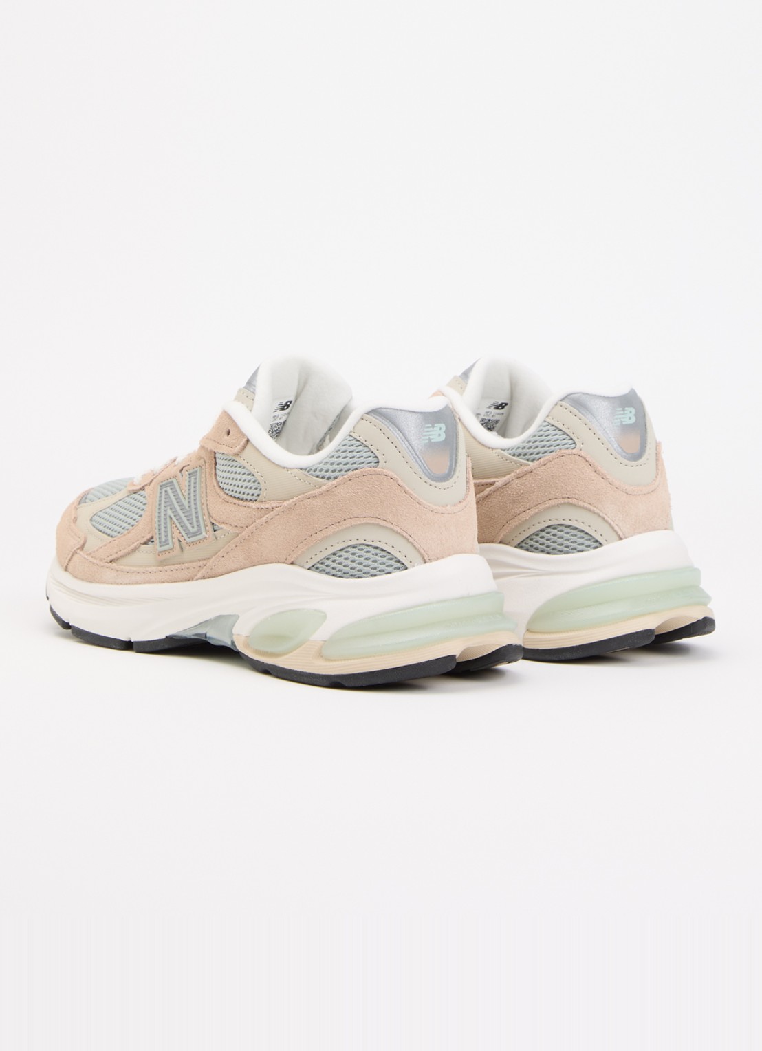 New Balance 2010 sneaker van mesh met details van nubuck - achterkant beige