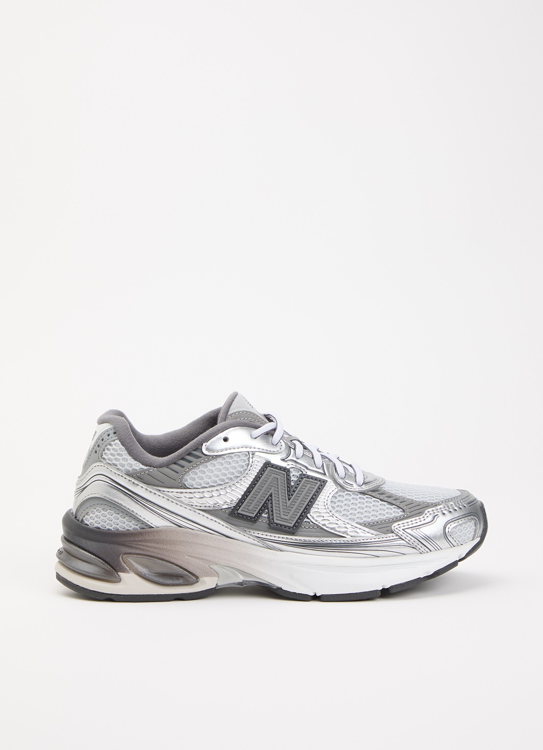New Balance 2010 sneaker van mesh met details van nubuck - voorkant 5 zilver