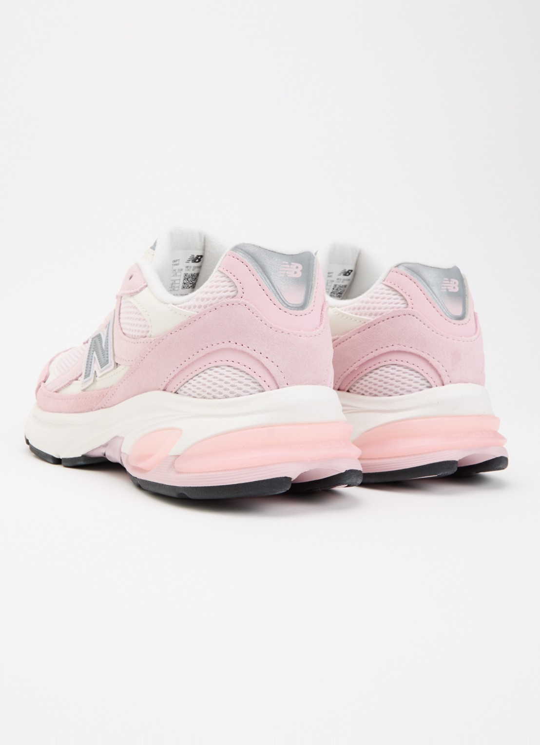 New Balance 2010 sneaker van mesh met suède details - achterkant 5 lichtroze