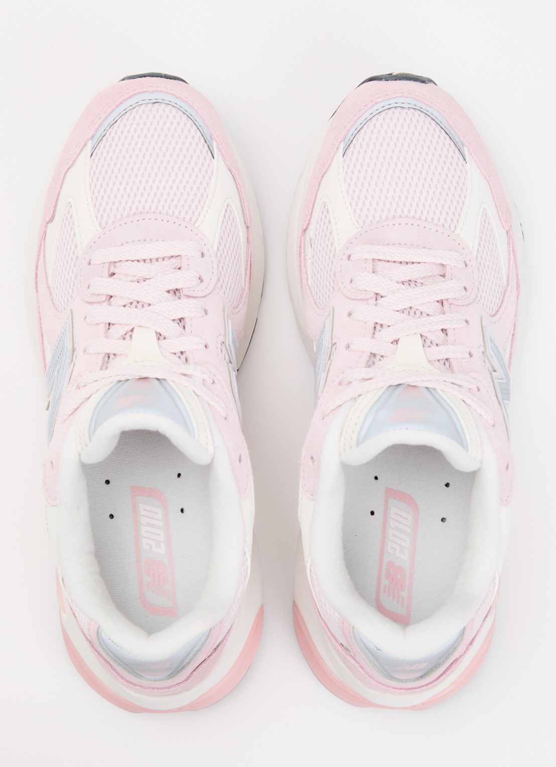 New Balance 2010 sneaker van mesh met suède details - detail 3 lichtroze