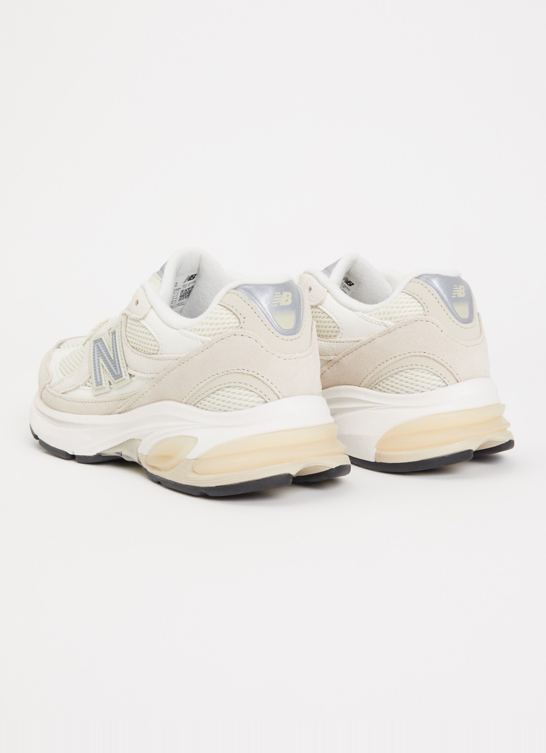 New Balance 2010 sneaker van mesh met suède details - achterkant 5 creme