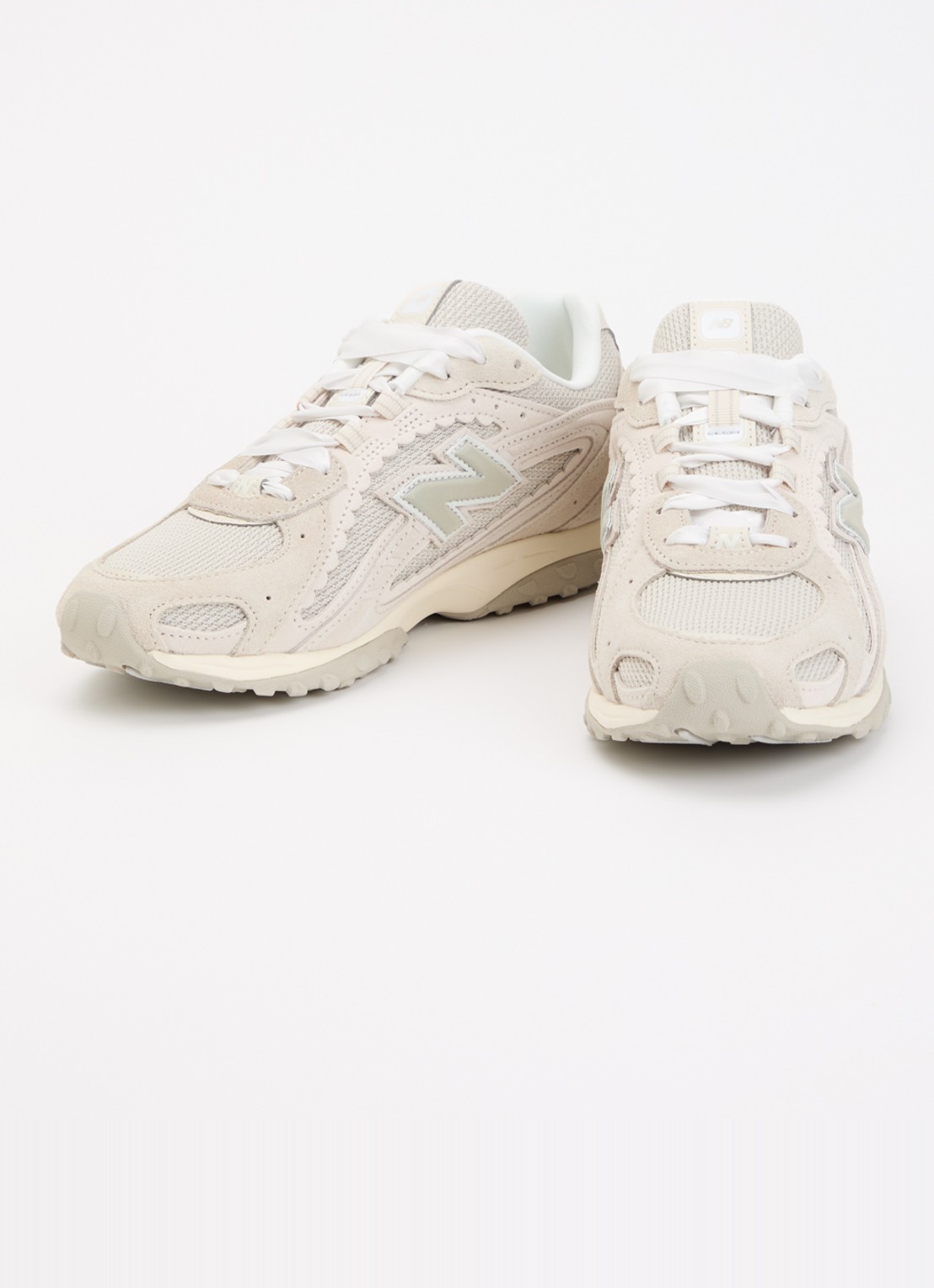 New Balance 204L sneaker van mesh met details van suède - detail 2 taupe