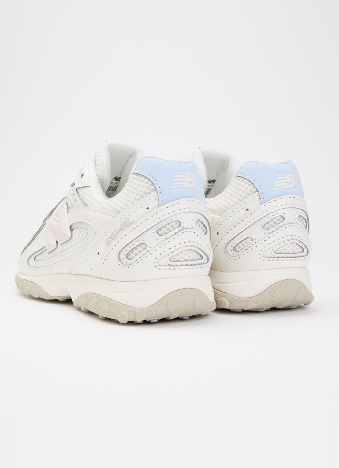 New Balance 204L sneaker van mesh met details van suède - achterkant 5 ivoor