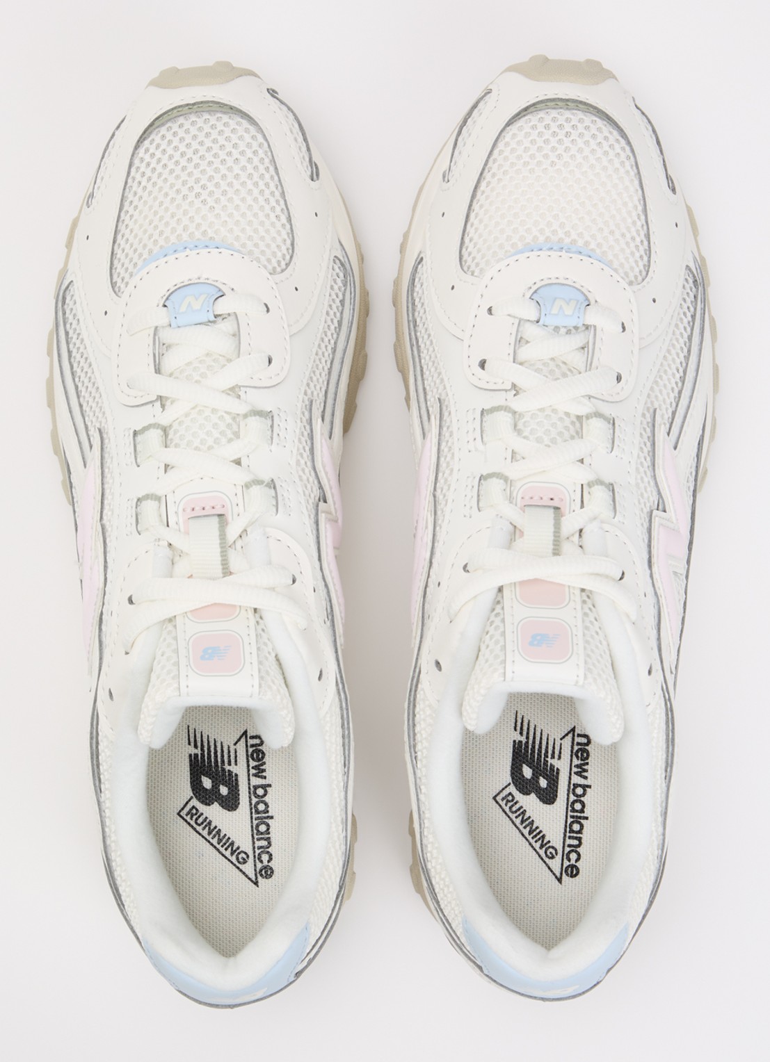 New Balance 204L sneaker van mesh met details van suède - detail 3 ivoor