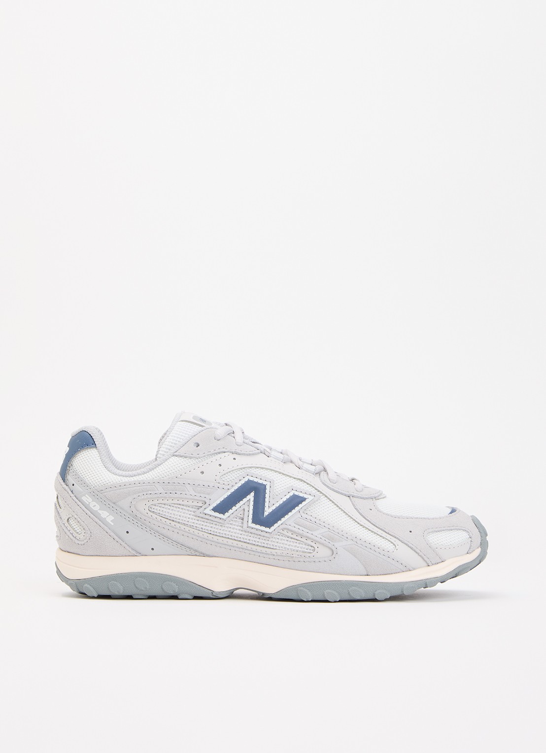 New Balance 204L sneaker van mesh met details van suède - voorkant grijs