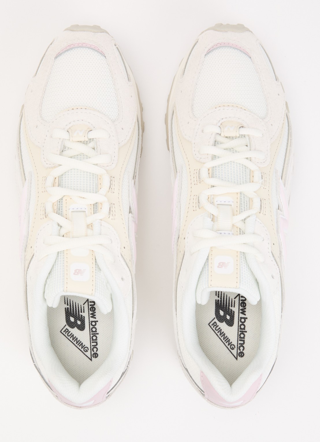 New Balance 204L sneaker van mesh met details van suède - detail 2 gebroken wit