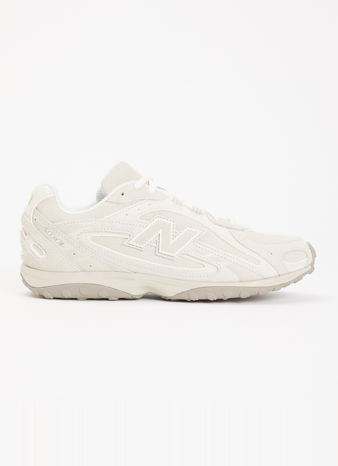 New Balance 204L sneaker van suède - voorkant beige