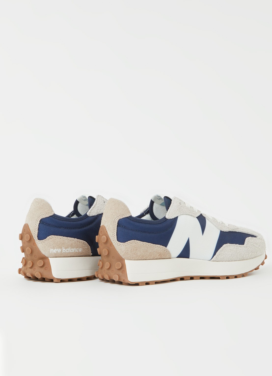 New Balance 327 sneaker met suède details - detail 3 donkerblauw