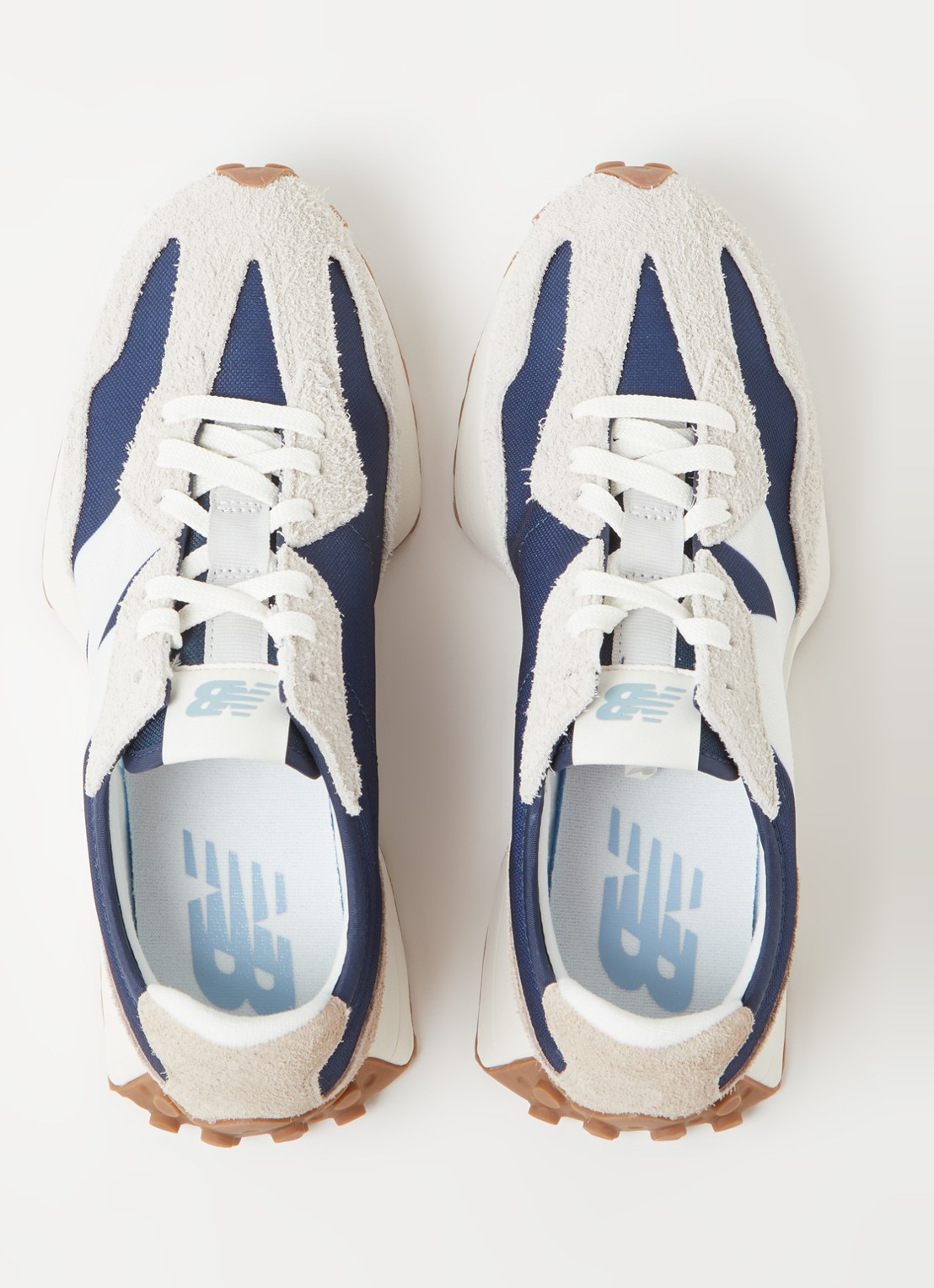 New Balance 327 sneaker met suède details - detail 4 donkerblauw