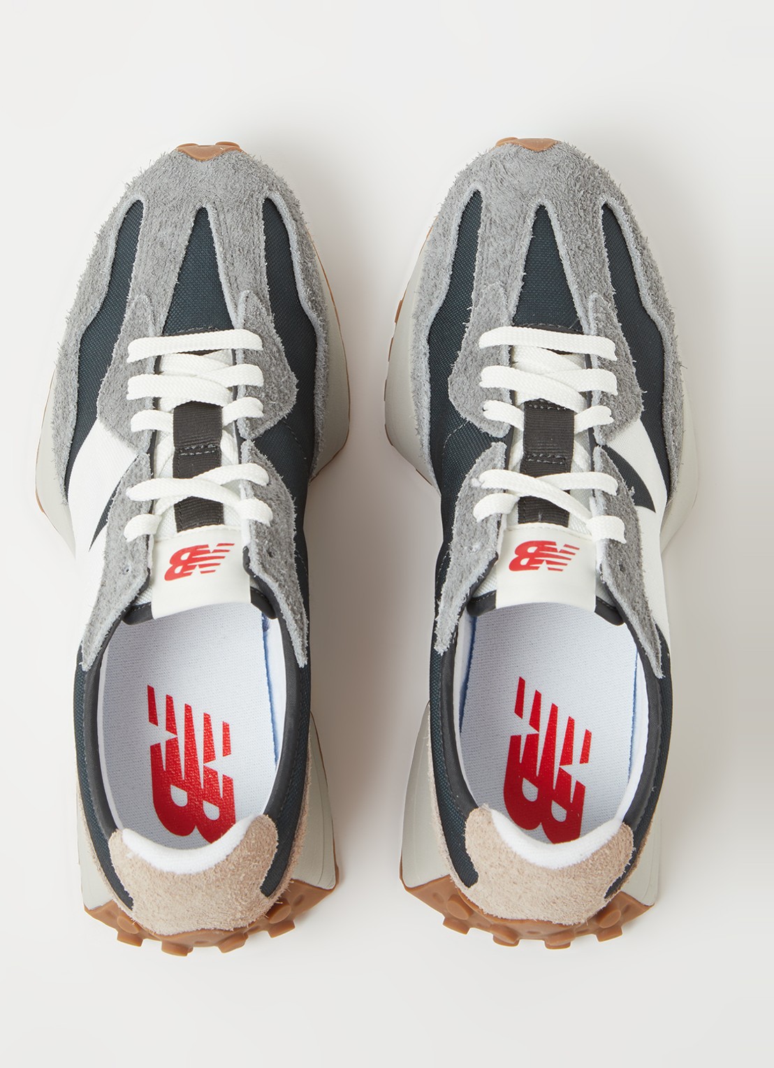 New Balance 327 sneaker met suède details - detail 3 blauwgrijs