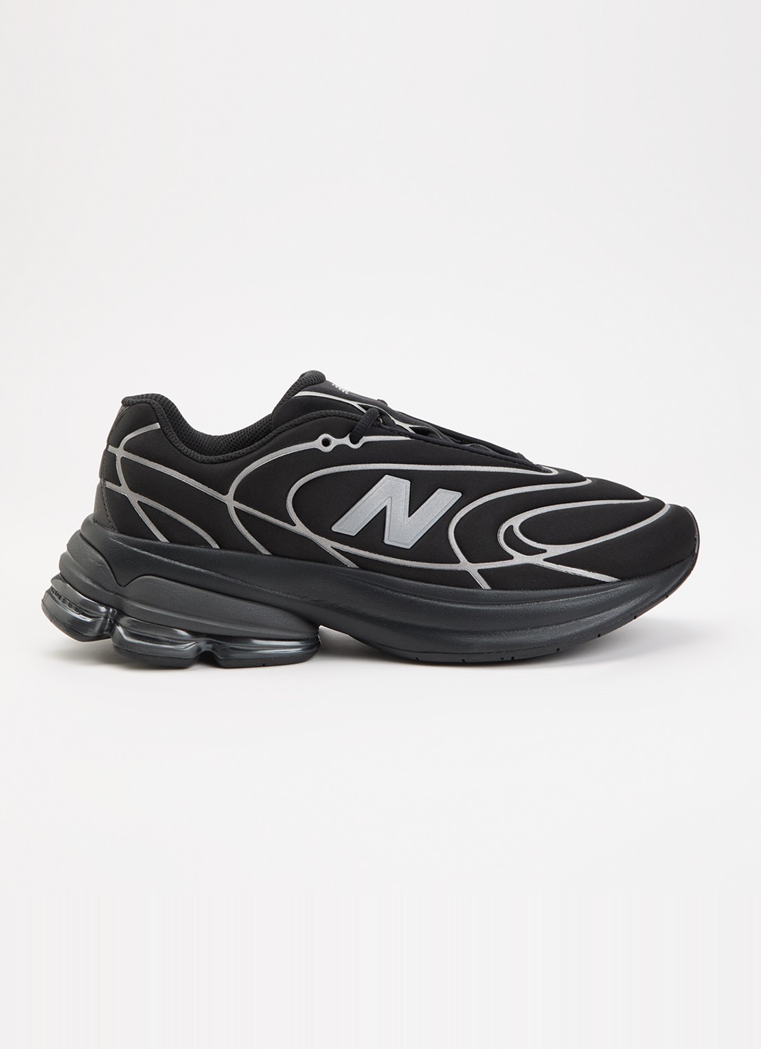 New Balance 5030 sneaker met logo - voorkant 5 zwart
