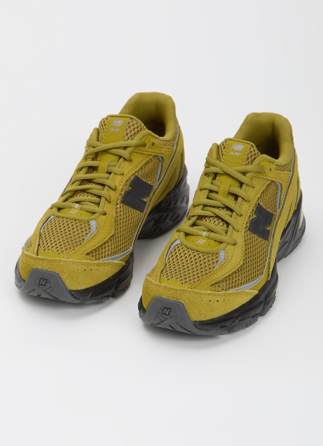 New Balance 509 sneaker van mesh met logo - detail 3 mosgroen