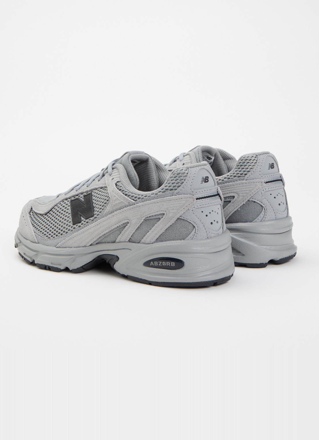 New Balance 509 sneaker van suède met mesh details  - achterkant grijs