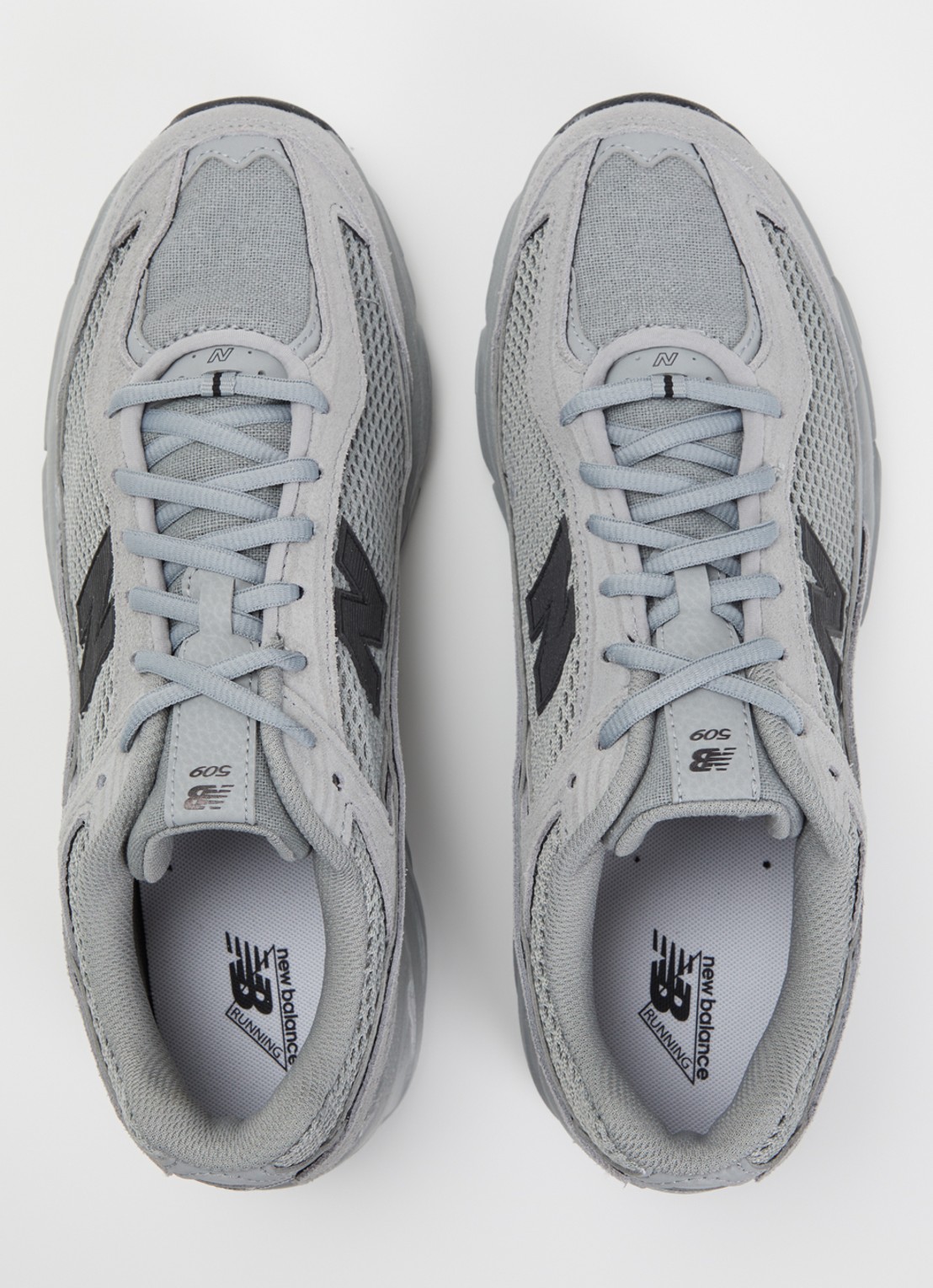 New Balance 509 sneaker van suède met mesh details  - detail 5 grijs
