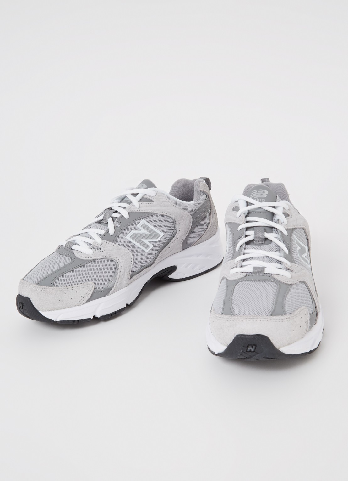 New Balance 530 sneaker met leren details - detail 4 lichtgrijs