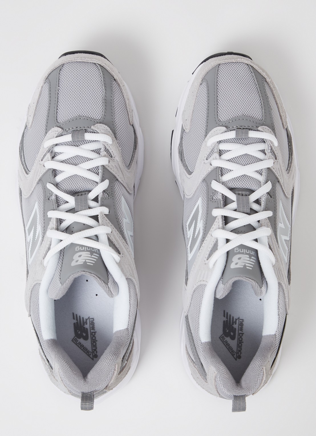 New Balance 530 sneaker met leren details - detail 5 lichtgrijs