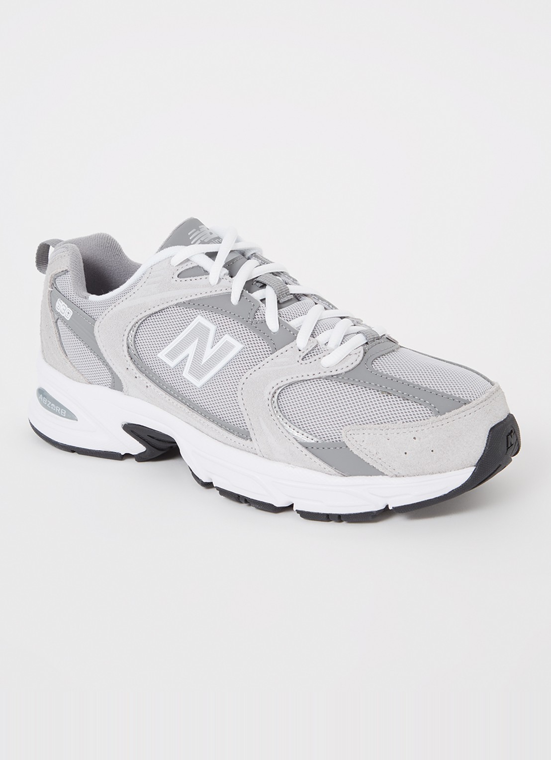New Balance 530 sneaker met leren details - voorkant lichtgrijs
