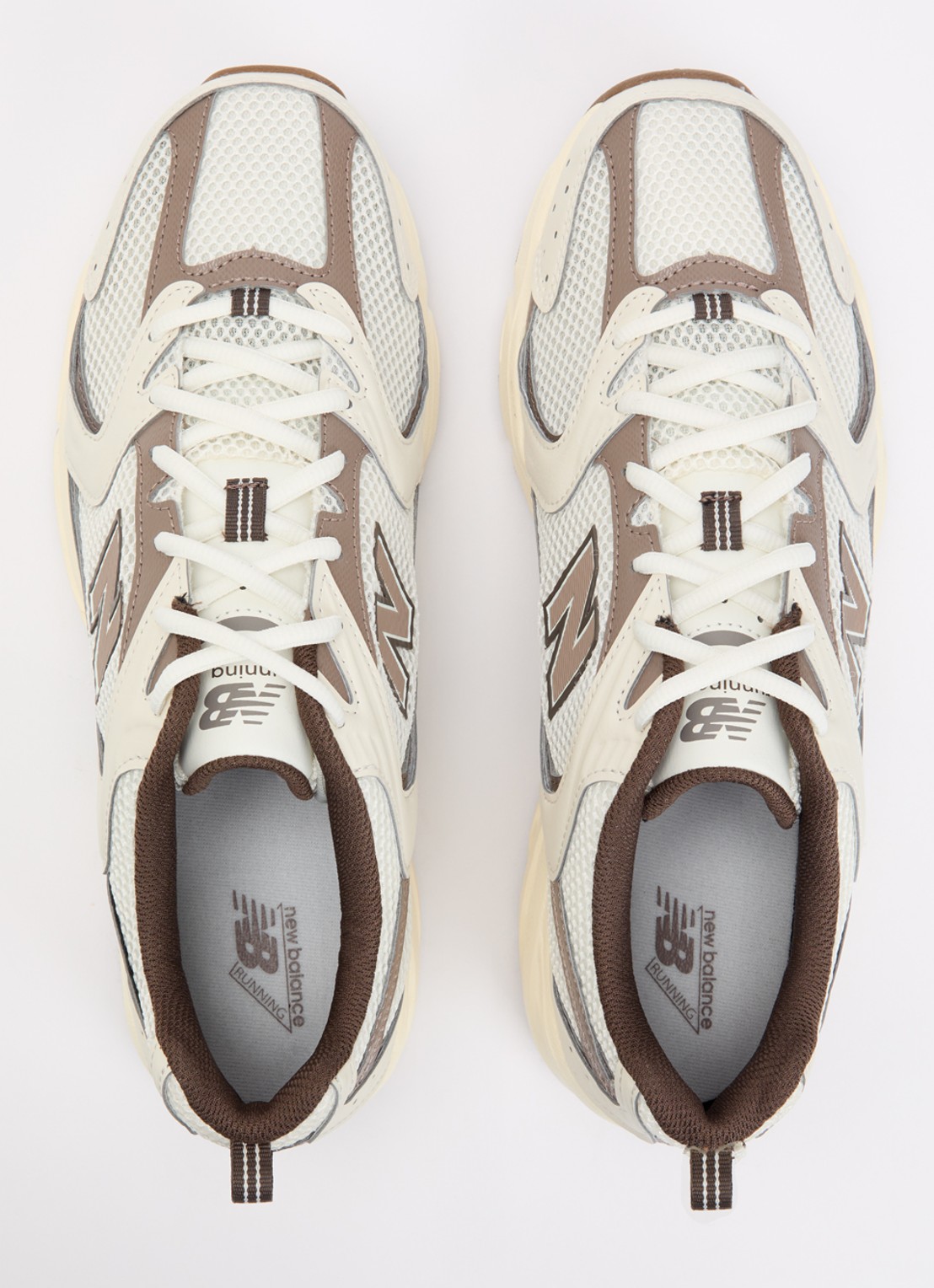 New Balance 530 sneaker met mesh details - detail 4 lichtbruin