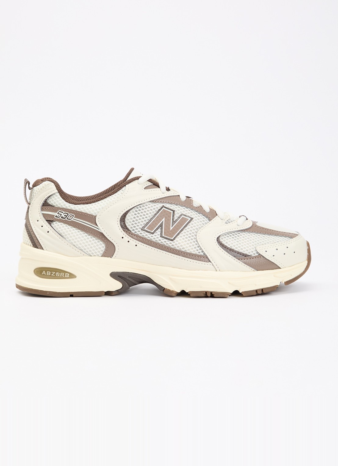 New Balance 530 sneaker met mesh details - voorkant lichtbruin