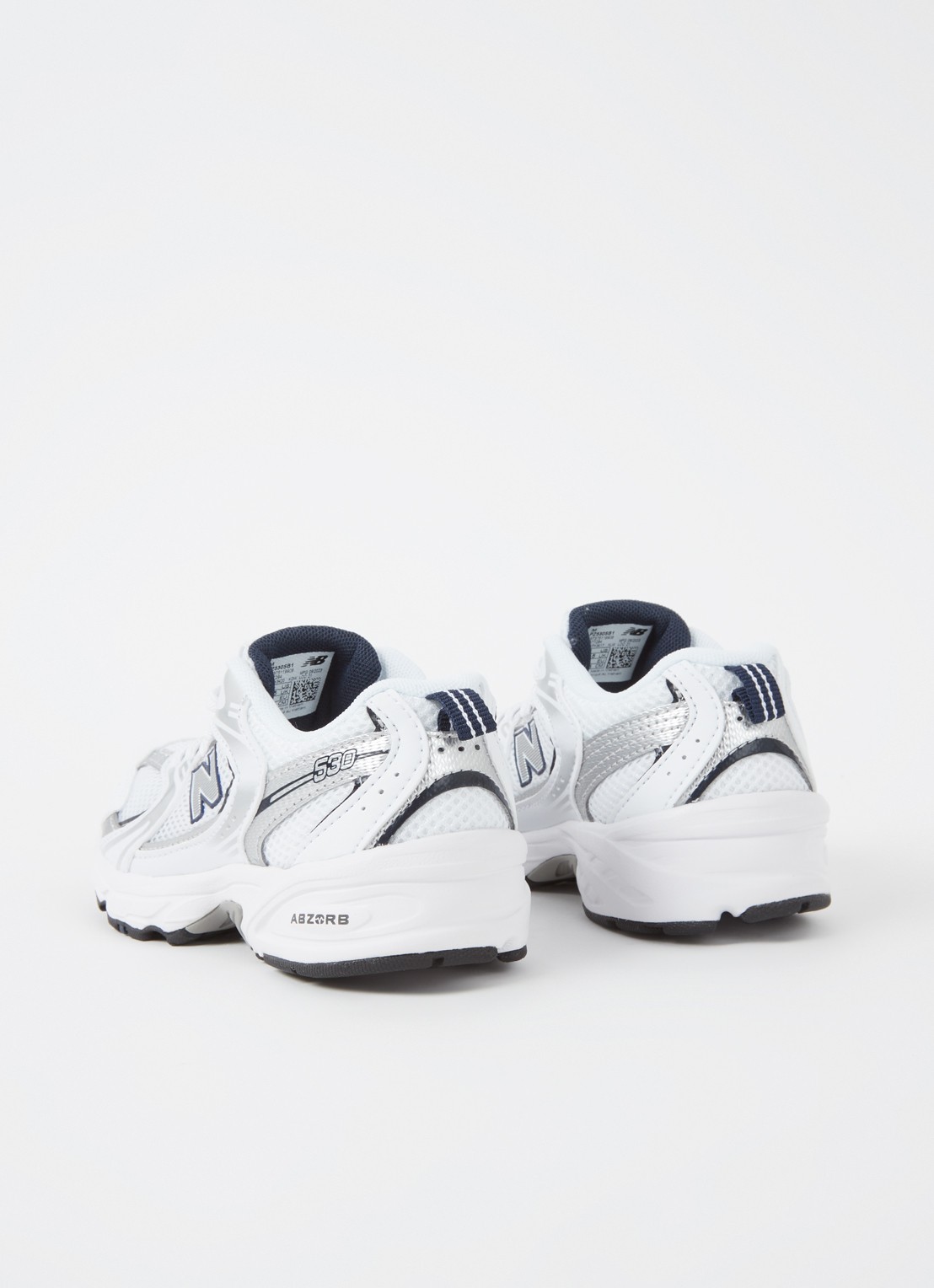 New Balance 530 sneaker van mesh met leren details - achterkant 2 wit
