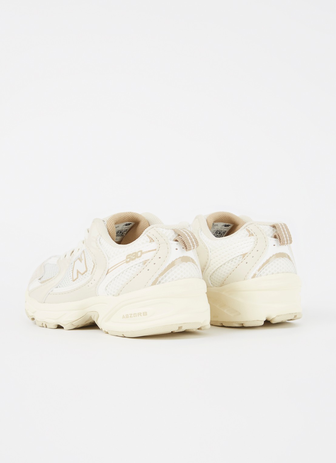 New Balance 530 sneaker van mesh met leren details - achterkant 4 beige