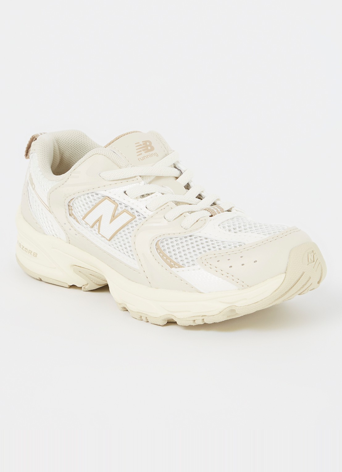 New Balance 530 sneaker van mesh met leren details - voorkant 2 beige