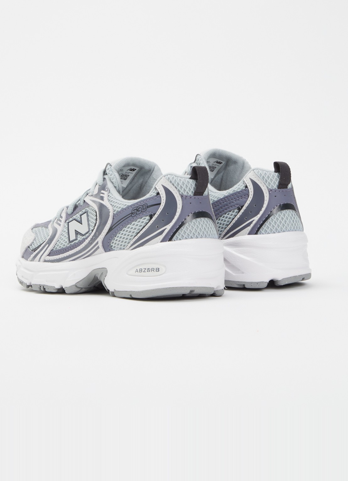 New Balance 530 sneaker van mesh met logo - achterkant 4 grijs