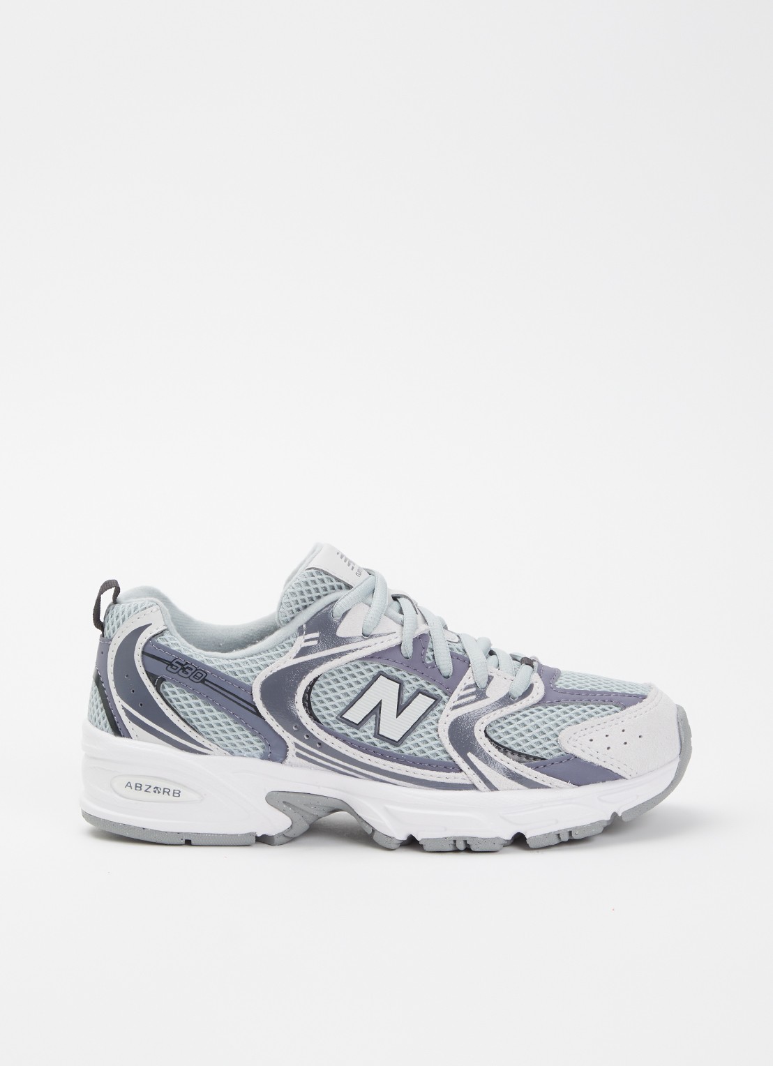New Balance 530 sneaker van mesh met logo - voorkant 2 grijs