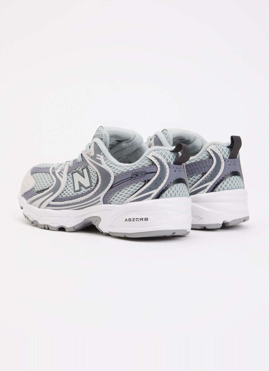 New Balance 530 sneaker van mesh met logo - achterkant 3 grijs