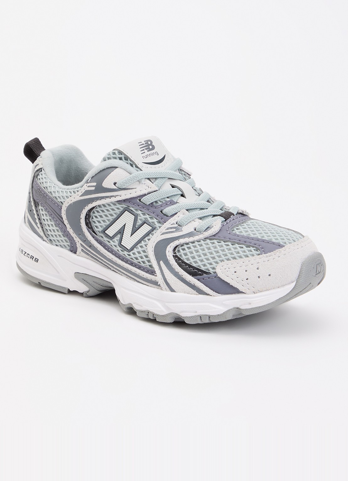New Balance 530 sneaker van mesh met logo - voorkant grijs
