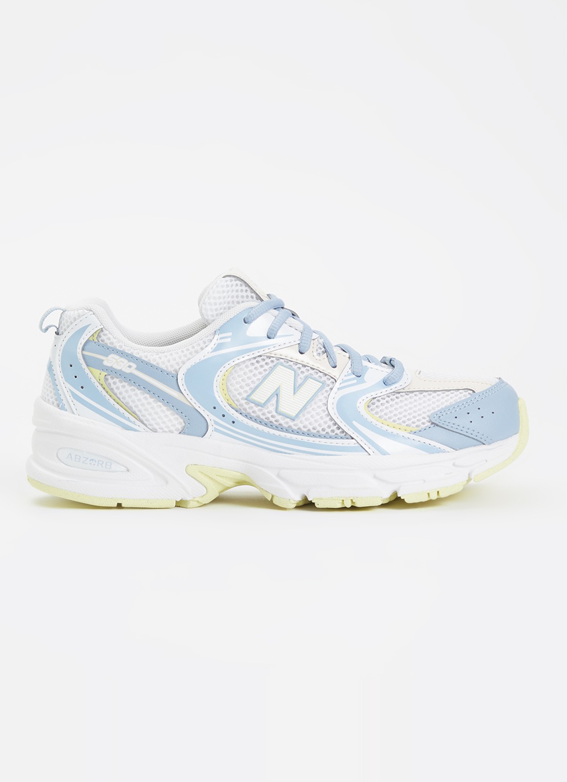 New Balance 530 sneaker van mesh met logo - voorkant lichtgrijs