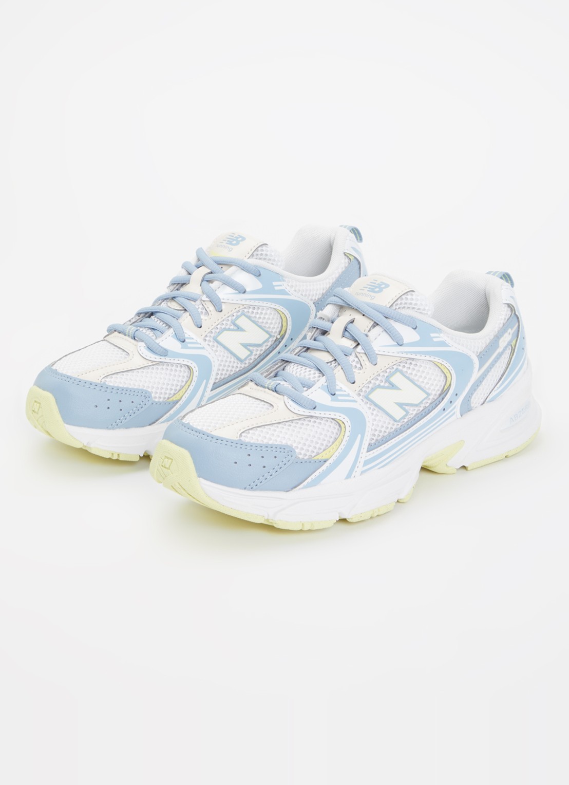 New Balance 530 sneaker van mesh met logo - voorkant 2 lichtgrijs