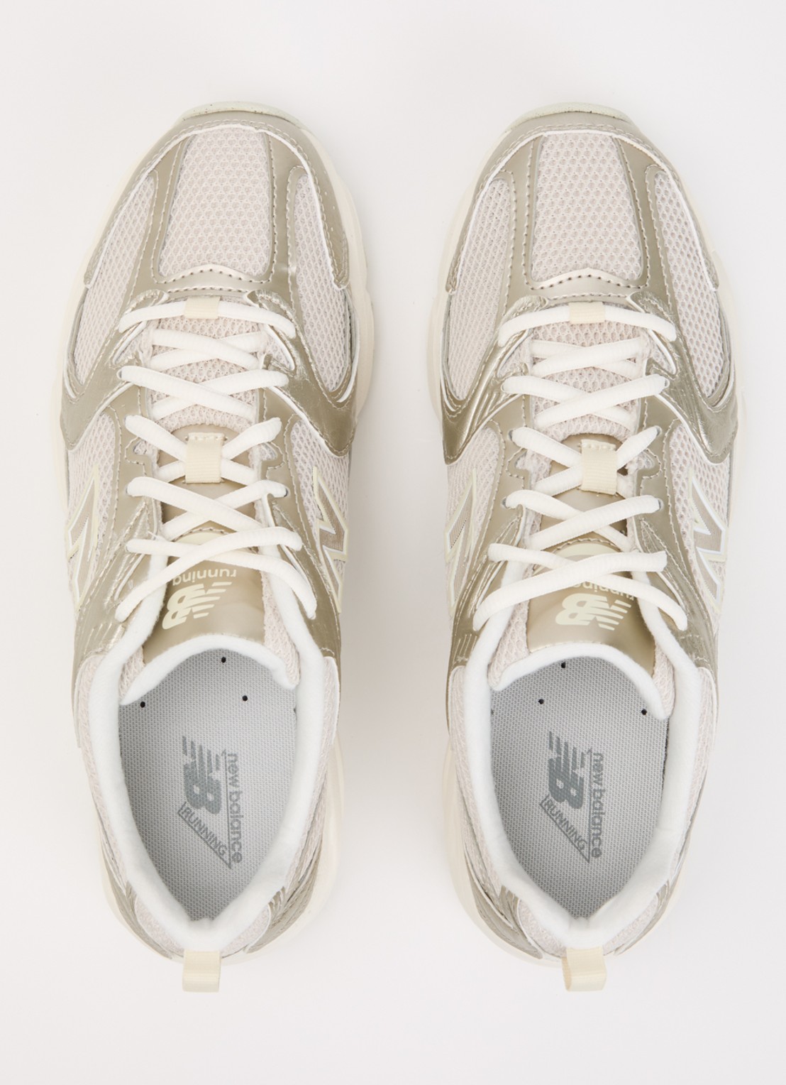 New Balance 530 sneaker van mesh met metallic details - detail 4 goud