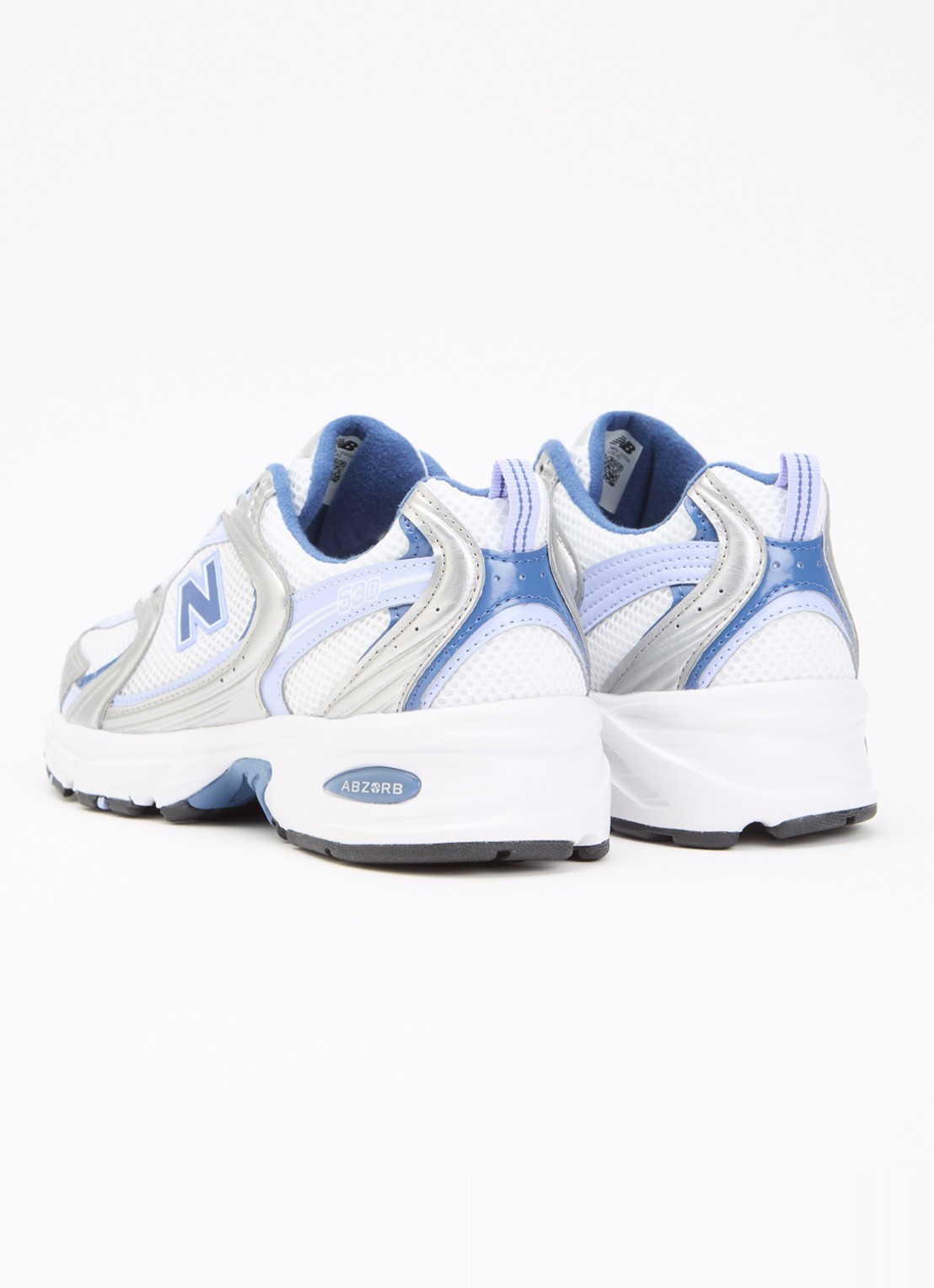 New Balance 530 sneaker van mesh met metallic details - achterkant 2 blauw