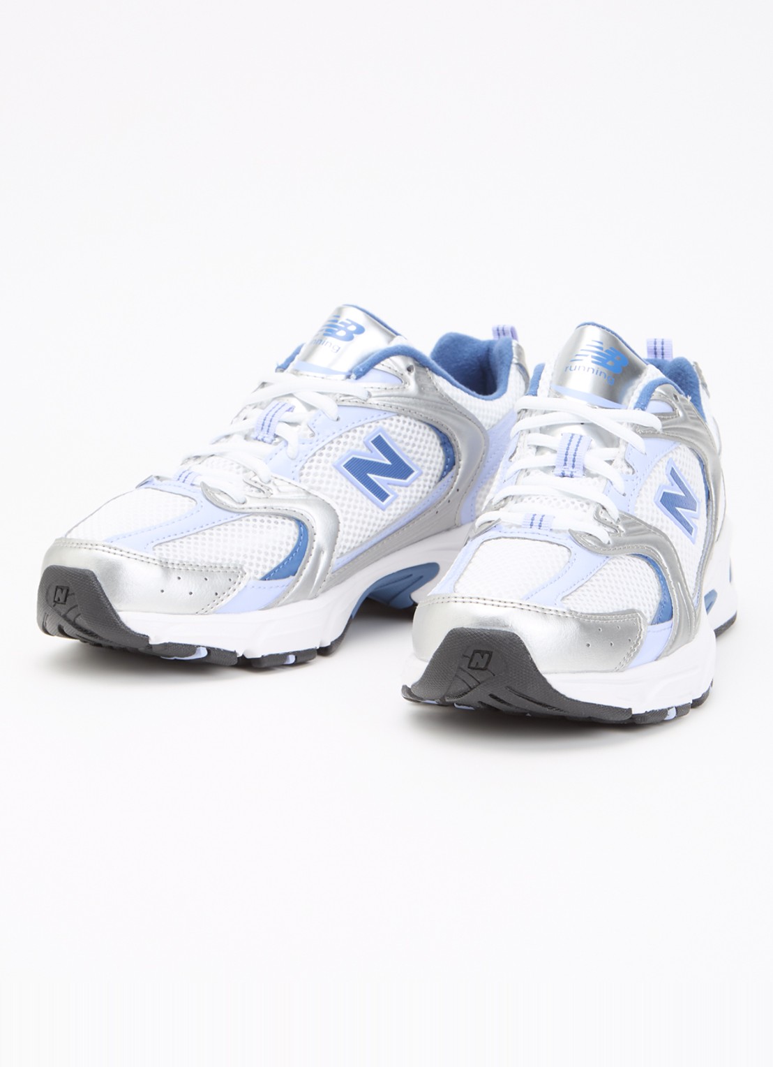 New Balance 530 sneaker van mesh met metallic details - detail 3 blauw
