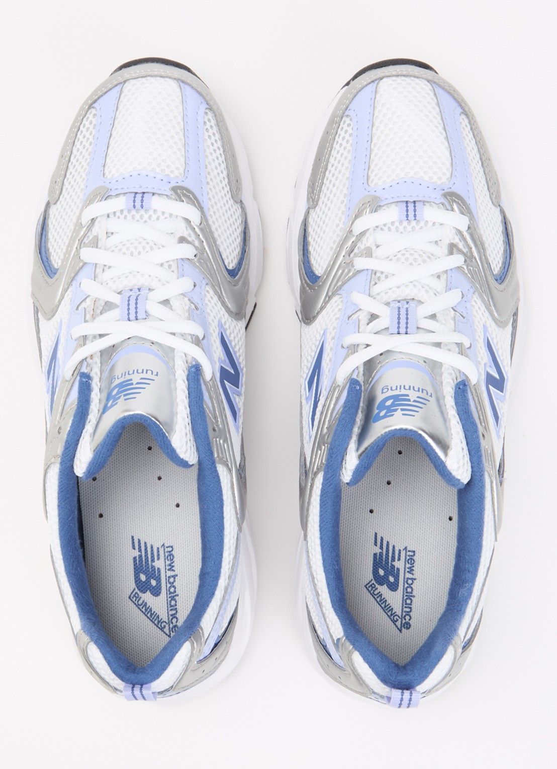 New Balance 530 sneaker van mesh met metallic details - detail 4 blauw