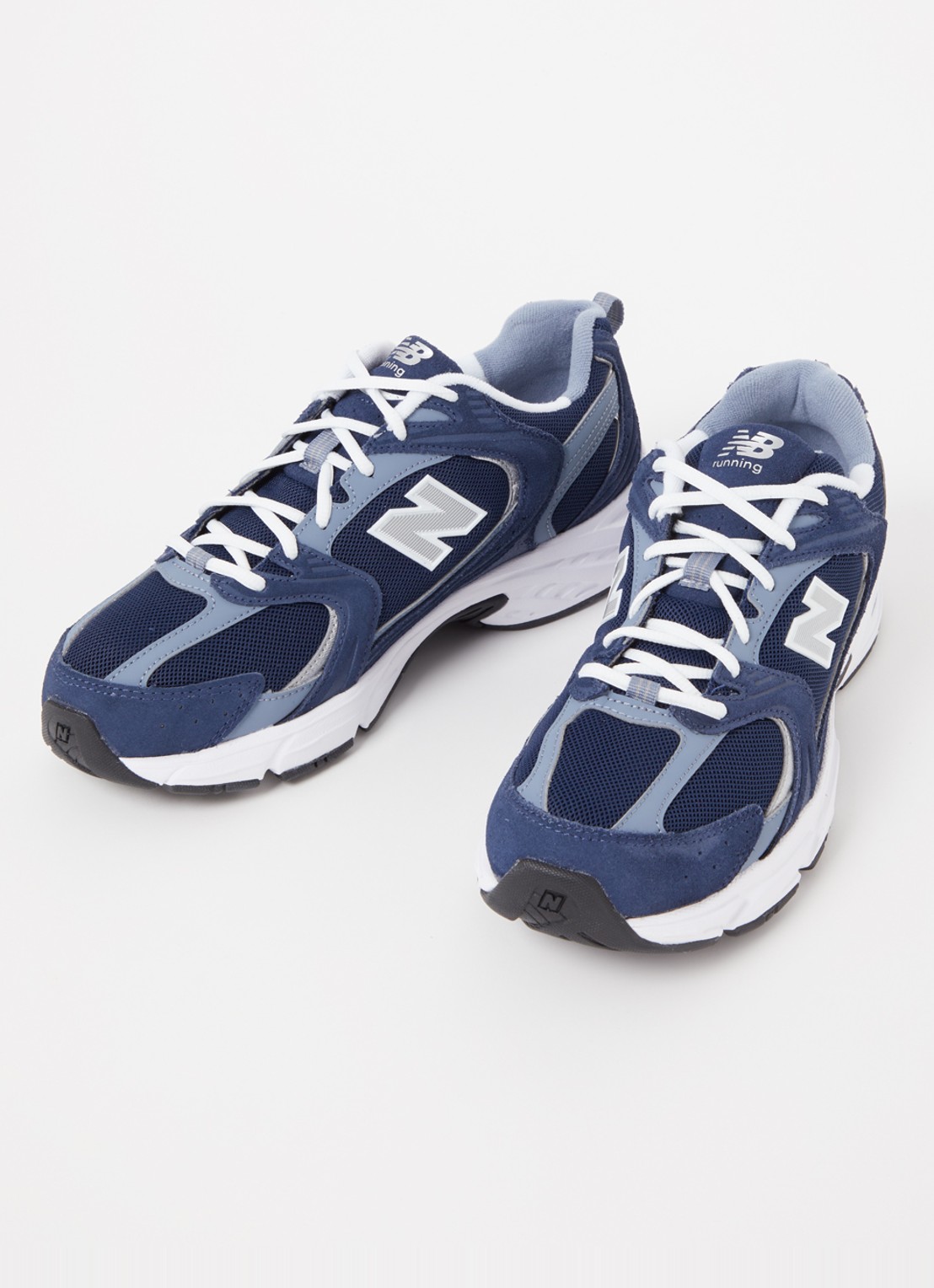 New Balance 530 sneaker van mesh met suède details - detail 2 donkerblauw