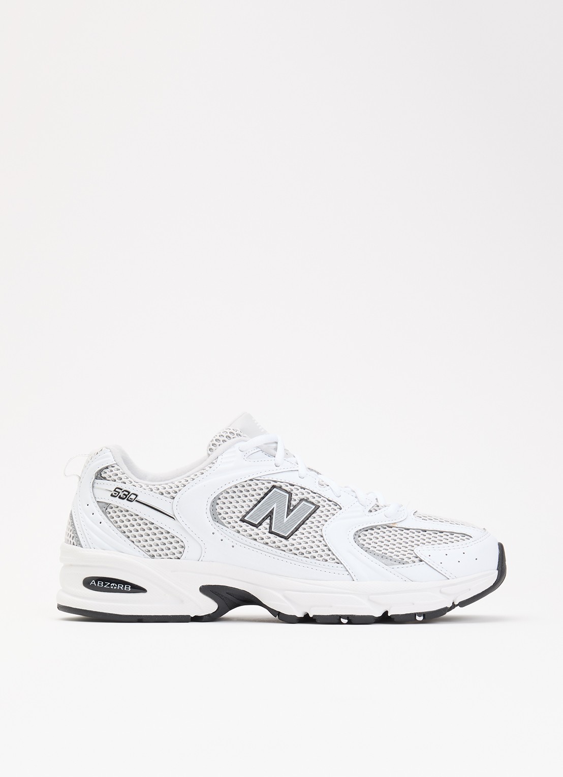 New Balance 530 sneaker van mesh - voorkant wit