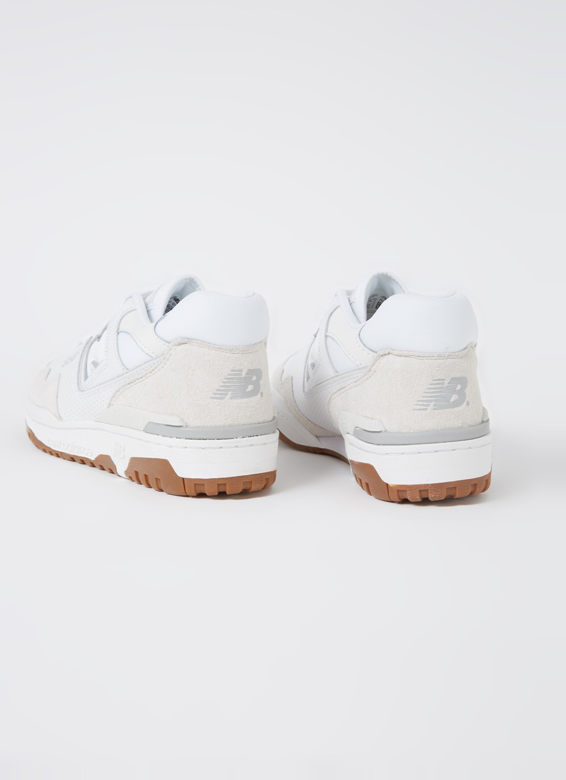 New Balance 550 sneaker met suède details - detail 2 wit