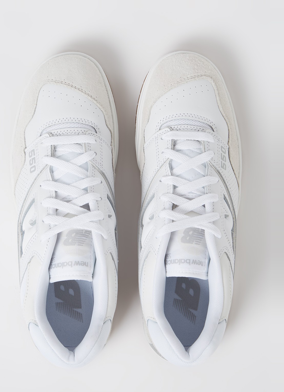 New Balance 550 sneaker met suède details - detail 3 wit