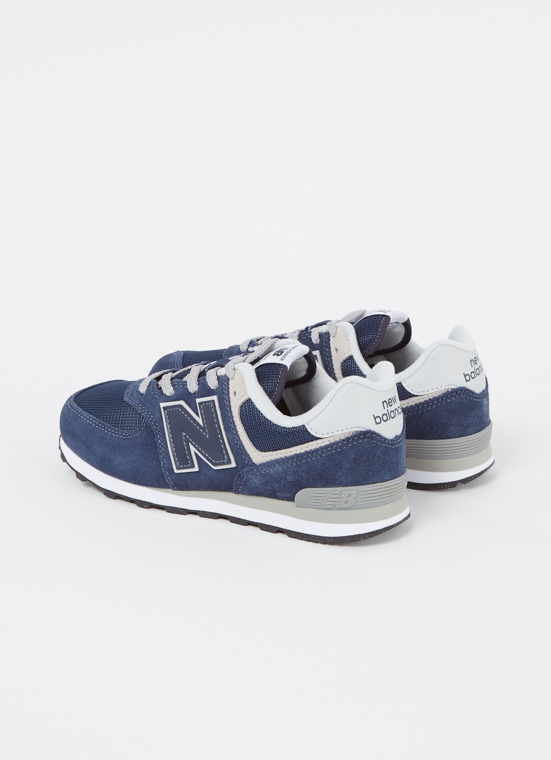 New Balance 574 sneaker met suède details - detail donkerblauw