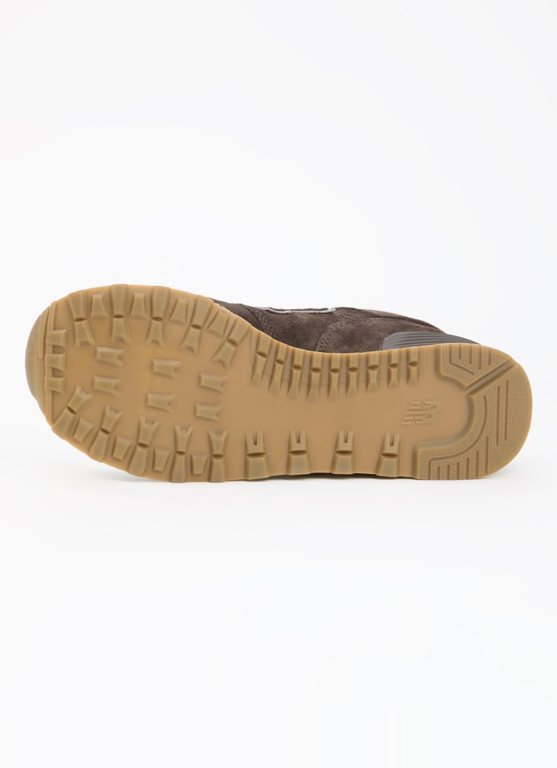 New Balance 574 sneaker van suède met logo - detail 6 donkerbruin