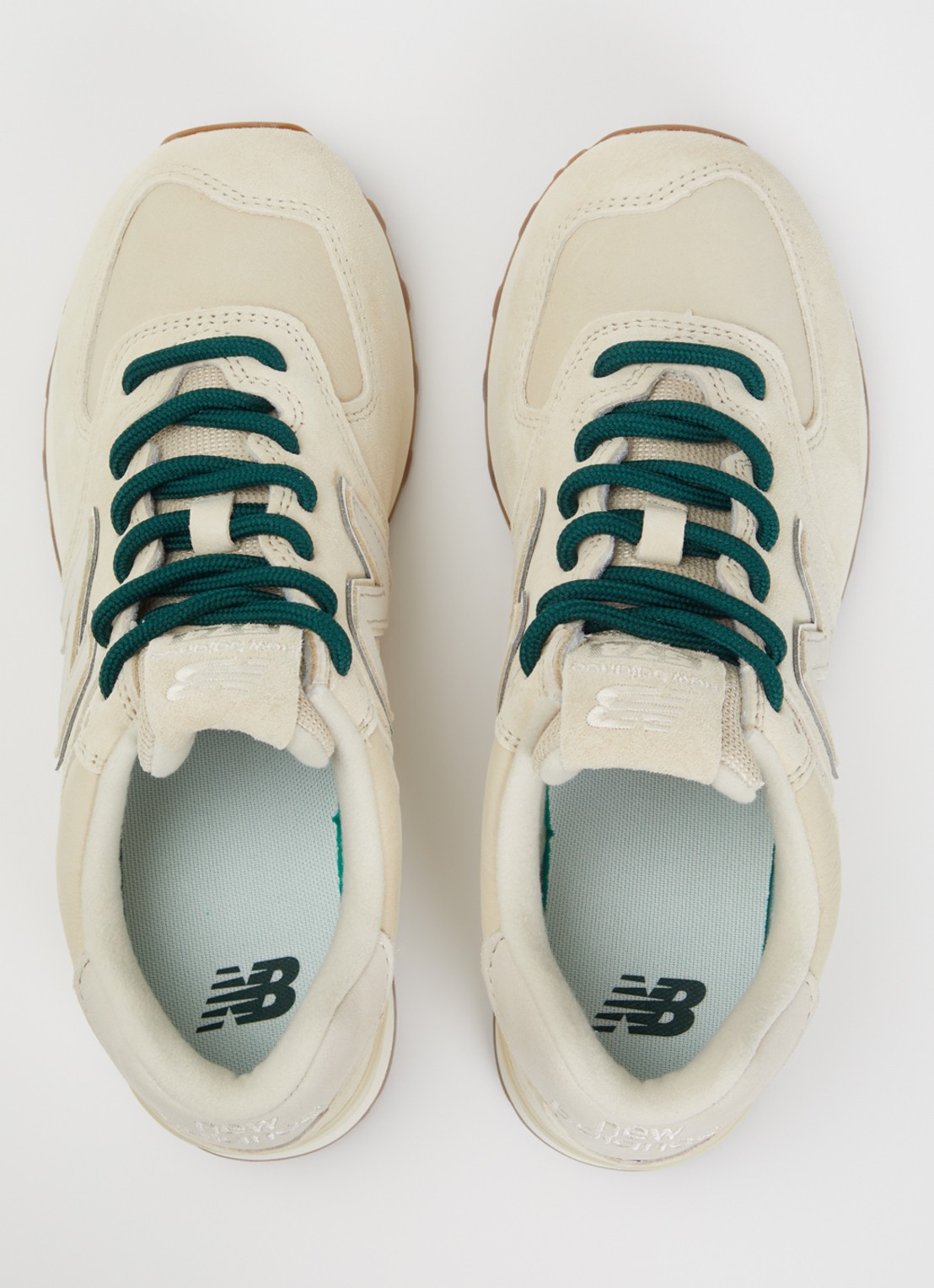 New Balance 574 sneaker van suède - detail 4 gebroken wit