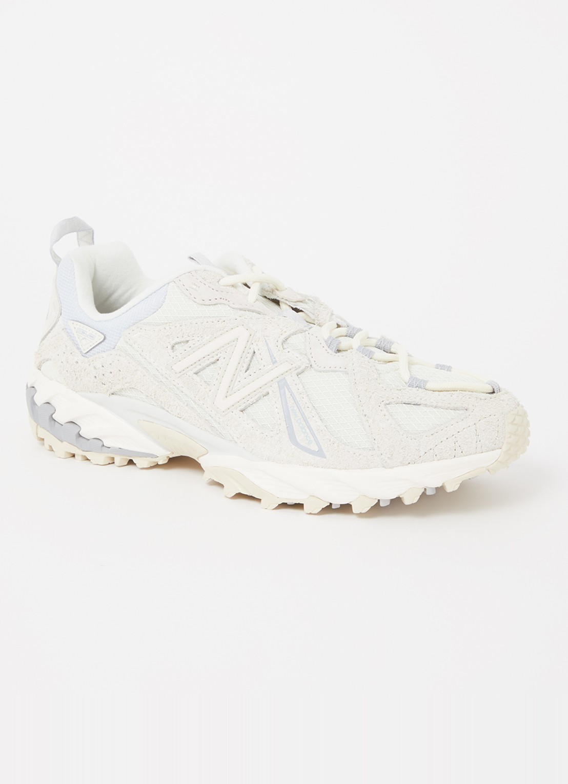 New Balance 610 sneaker met nubuck details - voorkant gebroken wit