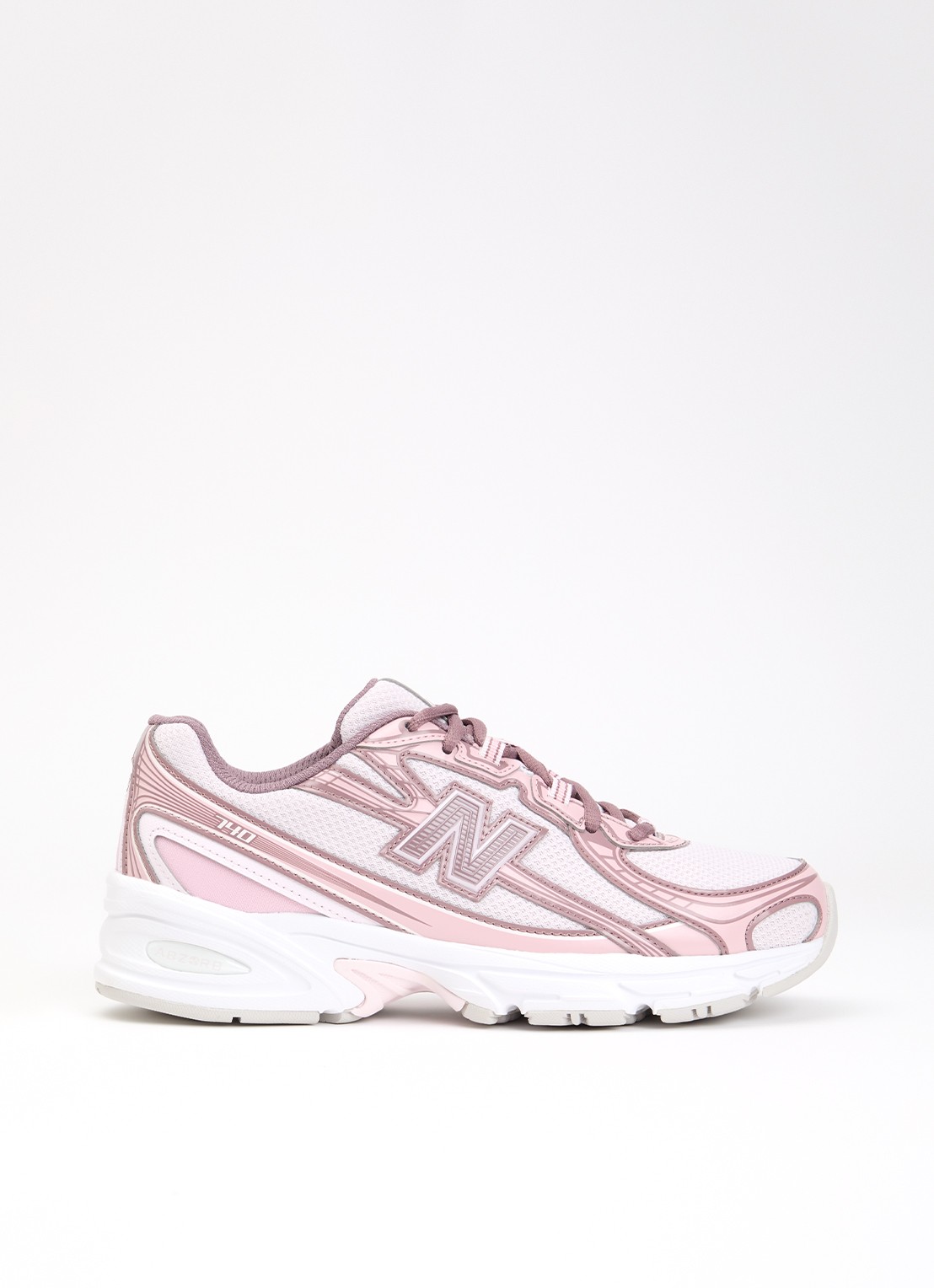 New Balance 740 sneaker met logo en details van mesh - voorkant roze